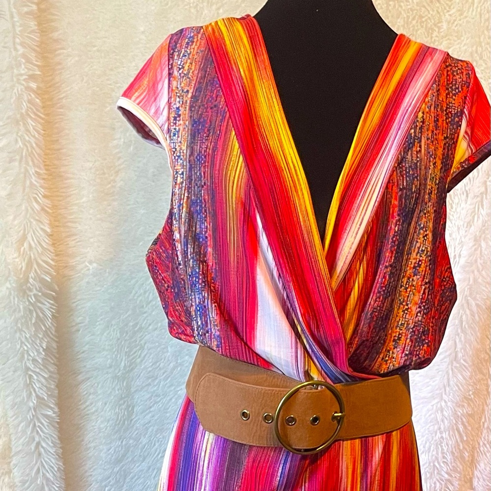 Tropical Print Maxi Dress